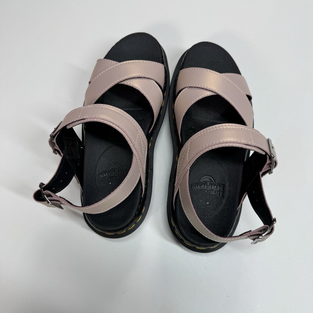DR MARTENS WOMEN'S VOSS 2 PLATFORM SANDALS NWOB SZ 7 METALLIC PINK - Picture 2 of 7